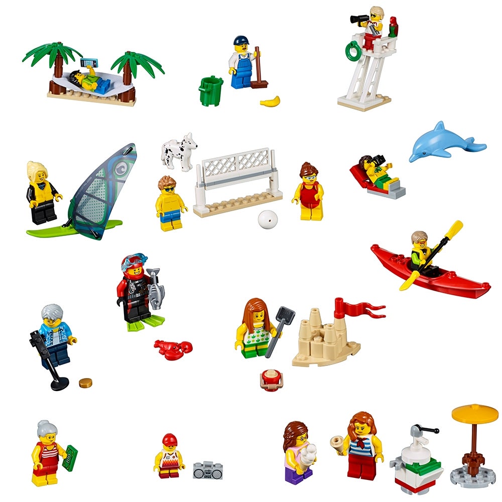 LEGO City Beach Blue Dolphin Fish Friends Minifigure Taken From 60153 Gift
